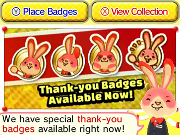 Badge Arcade Thank You Bunny Badges