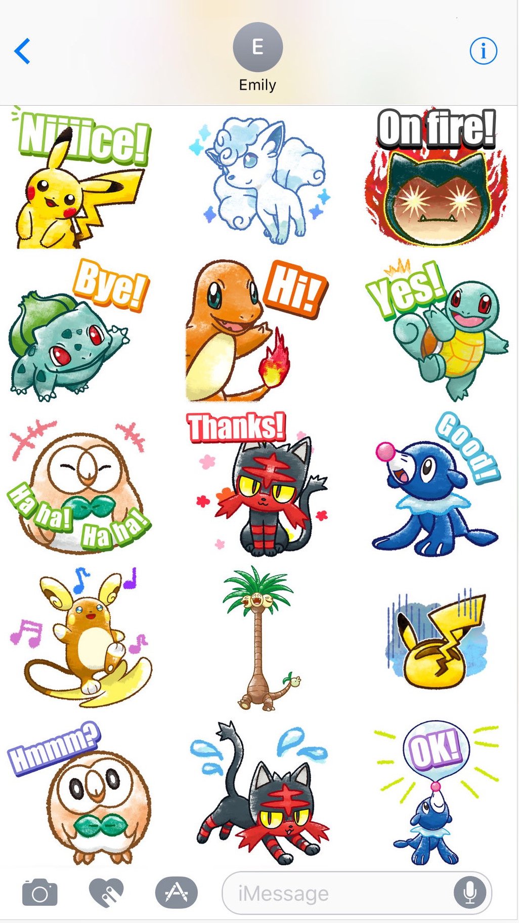 Pokémon Pals stickers now available iMessage App Store
