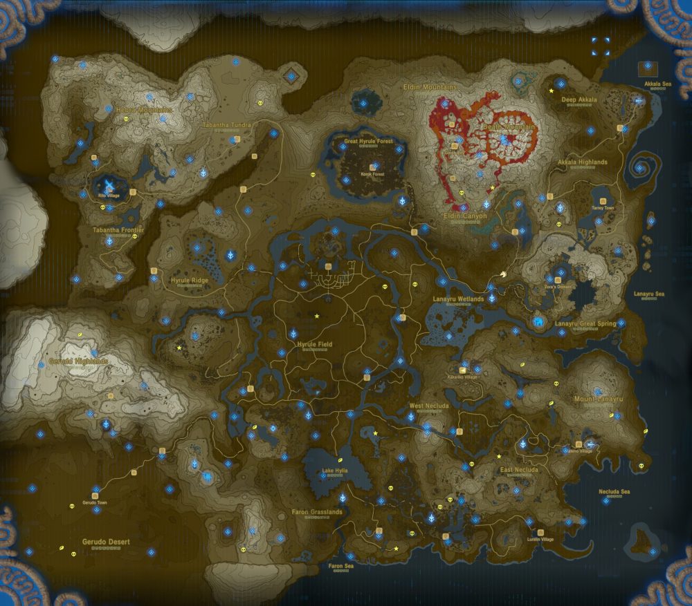 Guide Where To Find All Of The Sheikah Shrines In Breath Of The Wild