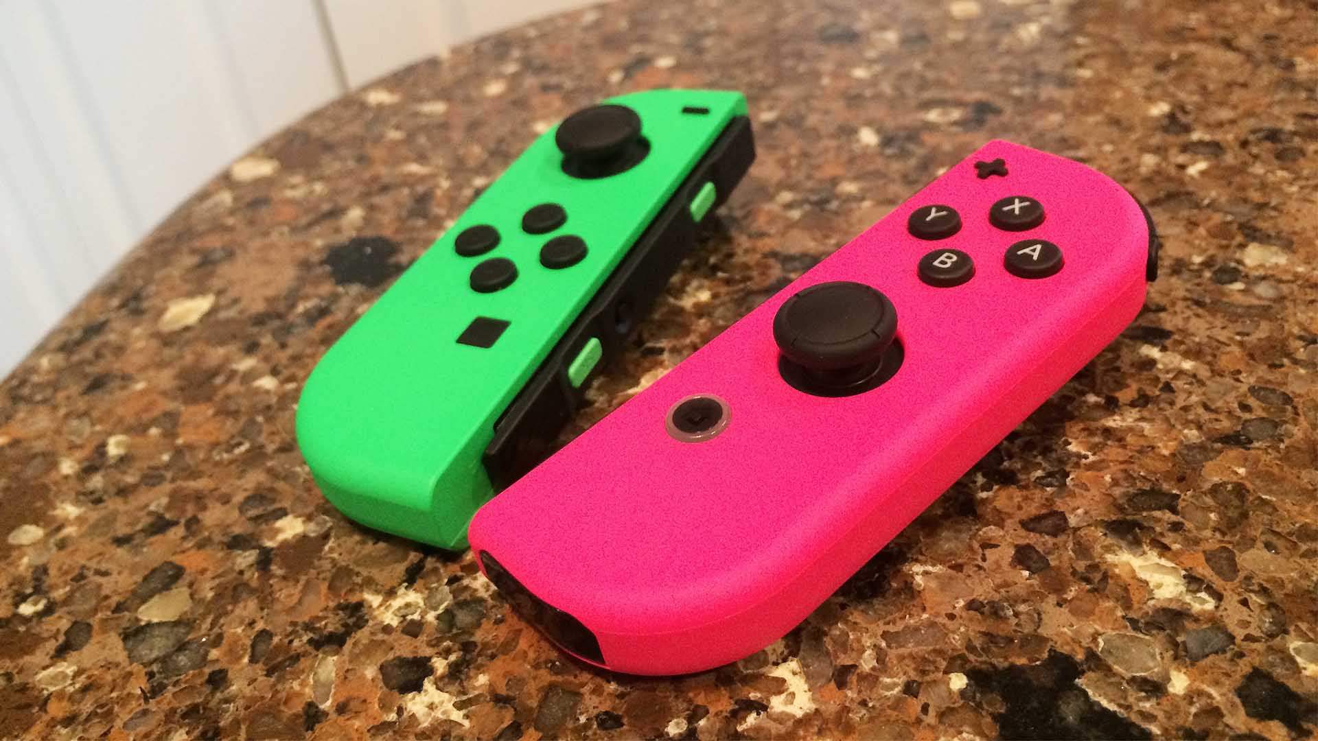 nintendo switch neon green and pink joycons