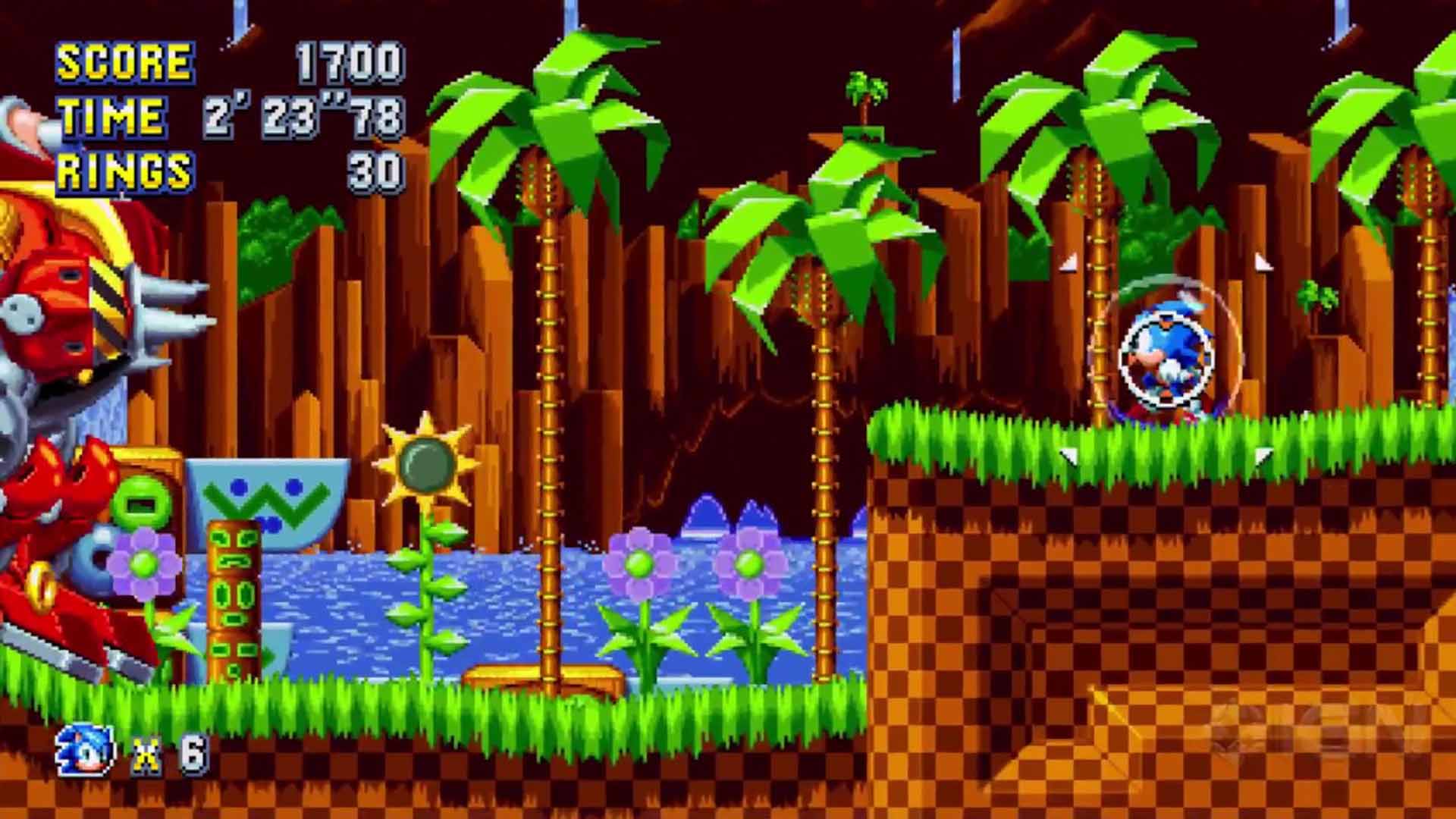 Игра соника манию. Green Hill Zone Соник Мания. Соник Green Hill Boss. Sonic 1 Green Hill Boss. Green Hills Sonic 2.