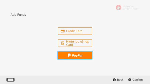 does nintendo accept paypal