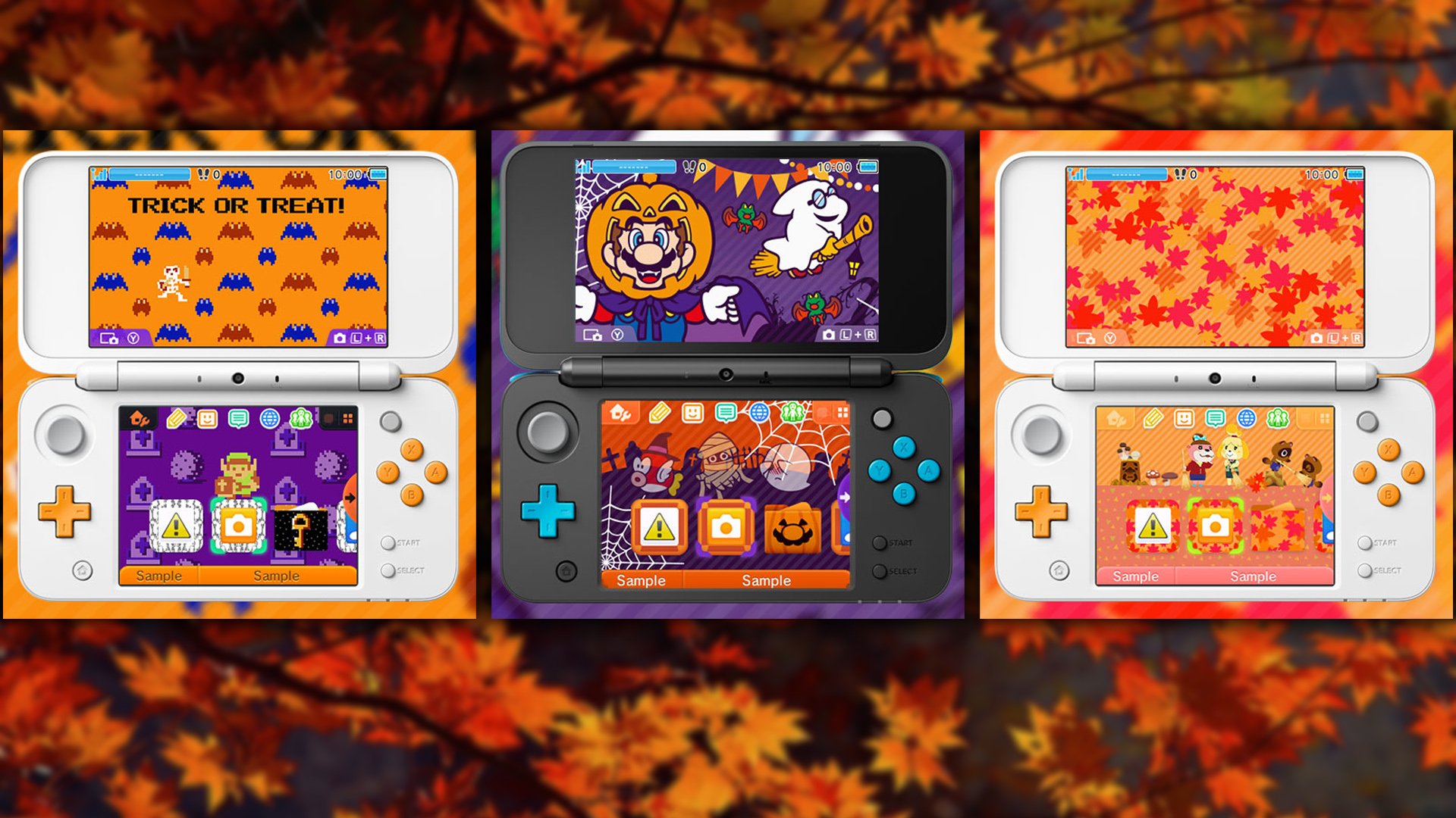 My Nintendo adds three new autumnal 3DS themes.