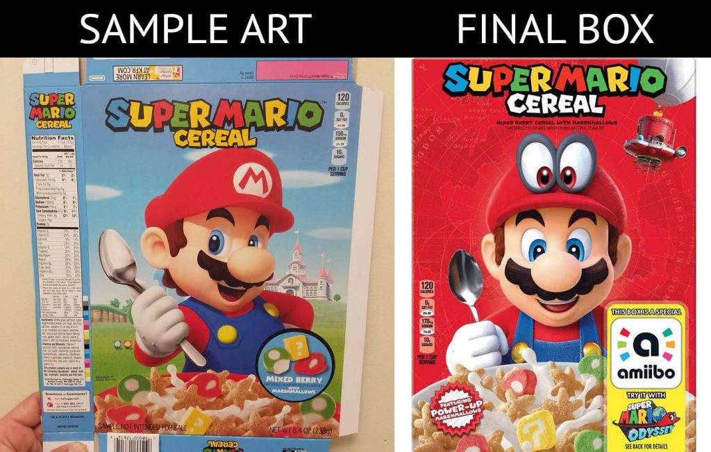 Comercialización maorí Repetido Así era el boceto original de la caja de Super Mario Cereal - Nintenderos