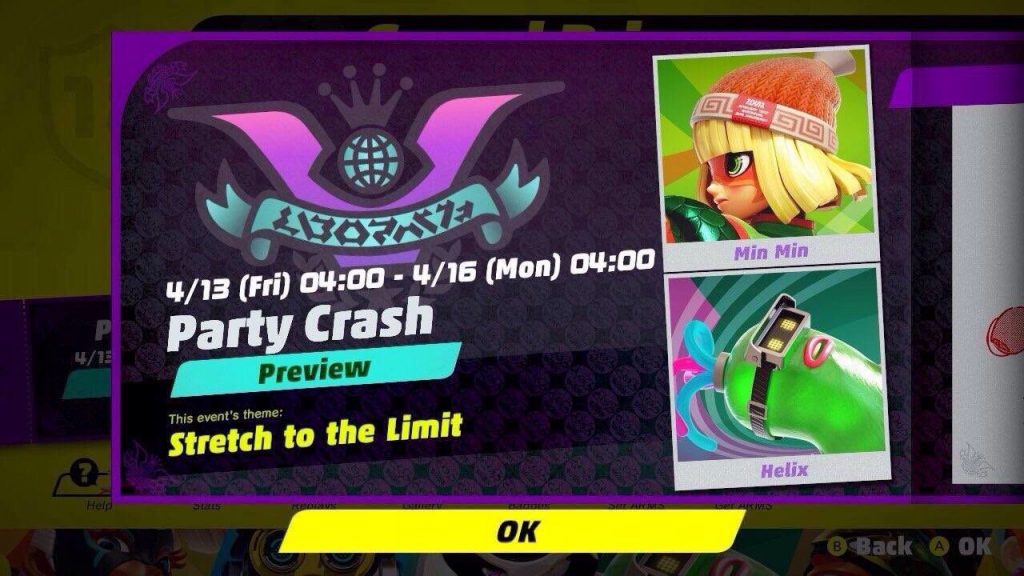 arms party crash 8 stretch to the limit