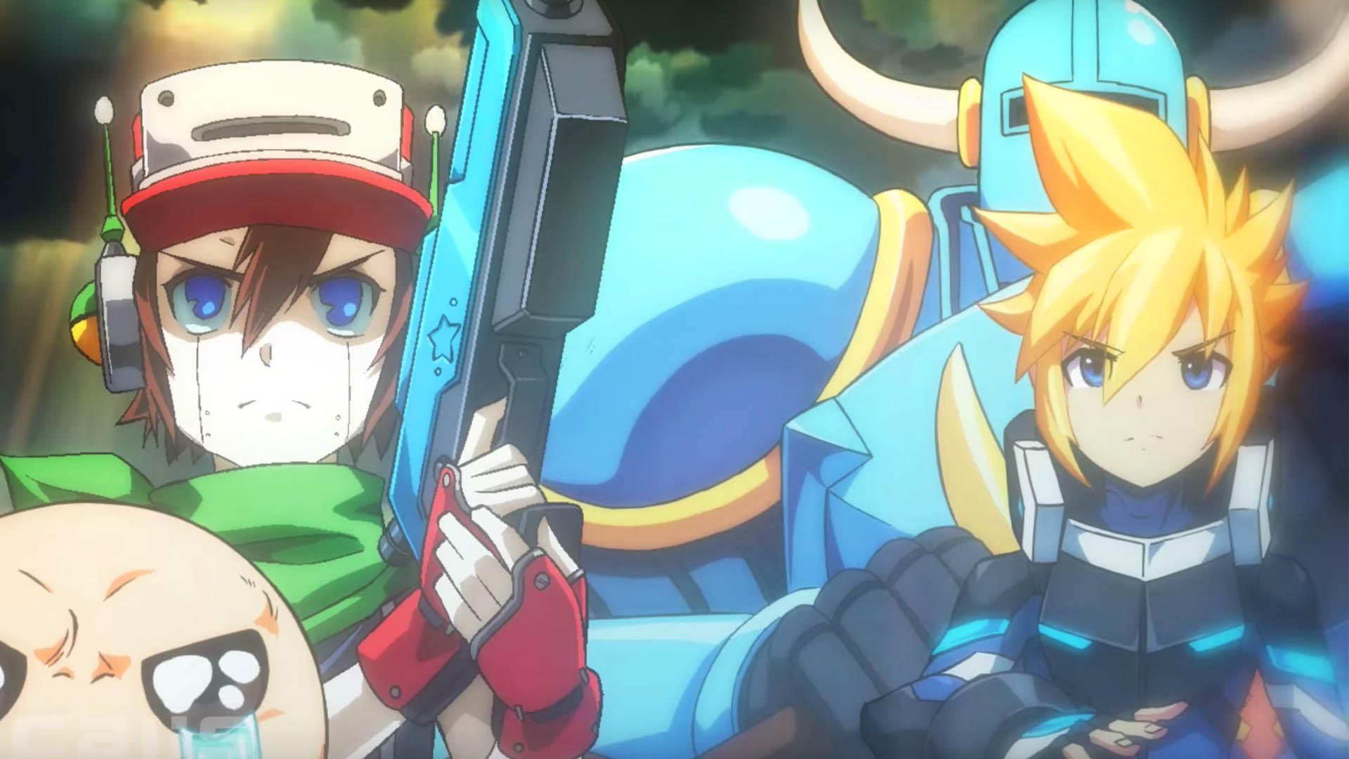 See Quote, Gunvolt, Isaac, and Shovel Knight in Blade Strangers' extended intro ...1920 x 1080