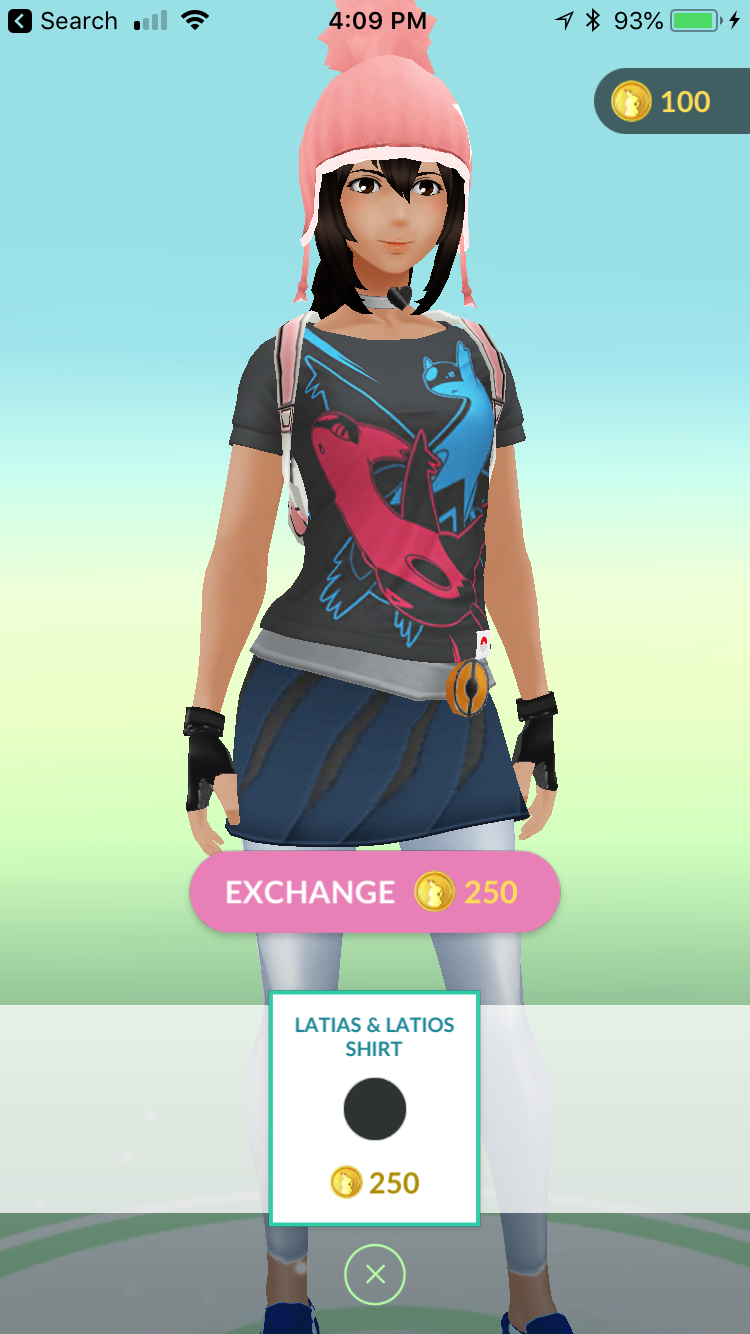 Pokémon GO - Mew / Latios and Latias - T-Shirts added to the in-game Shop 