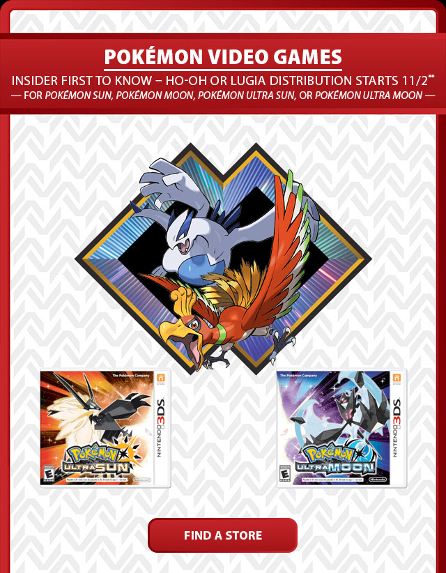 Pokémon Ultra Sun and Moon' Lugia and Ho-Oh Distribution: How to