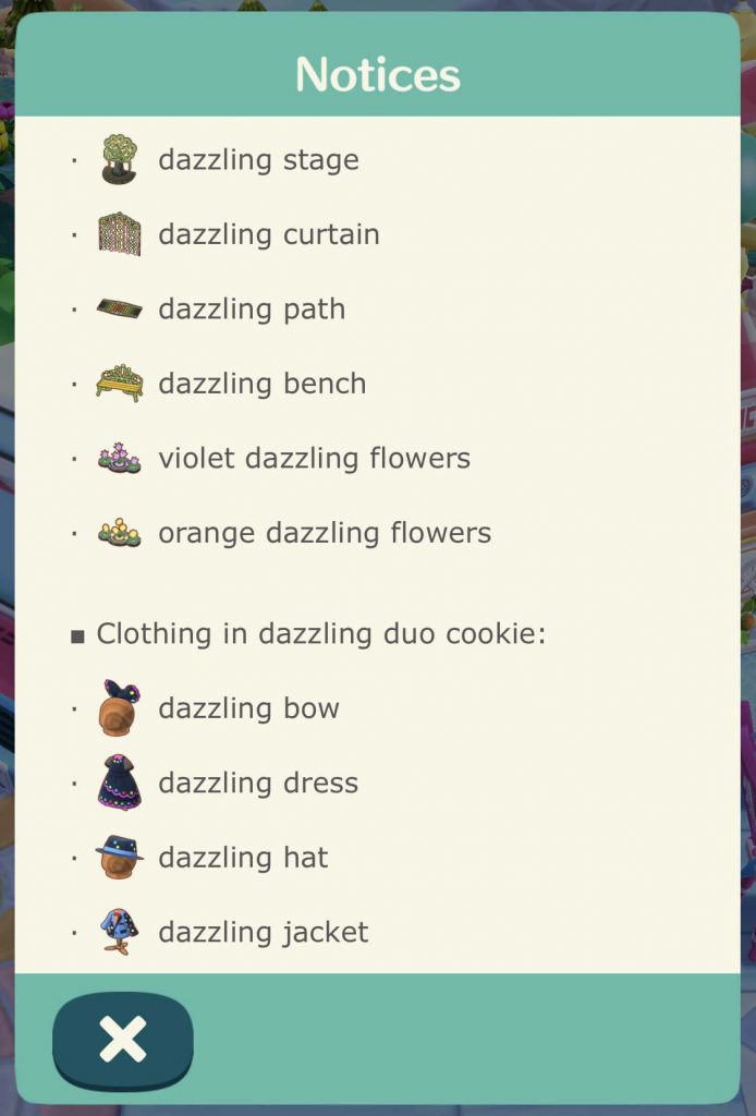 animal crossing pocket camp fortune cookie list