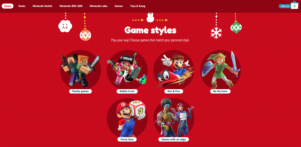 happy holidays nintendo deals