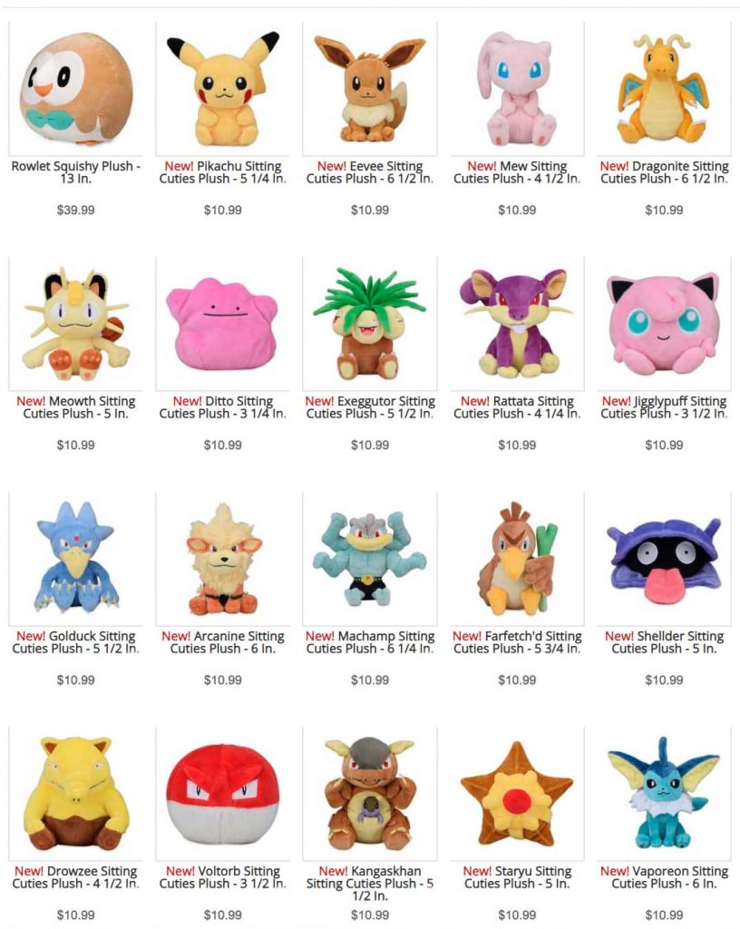original 151 pokemon plush