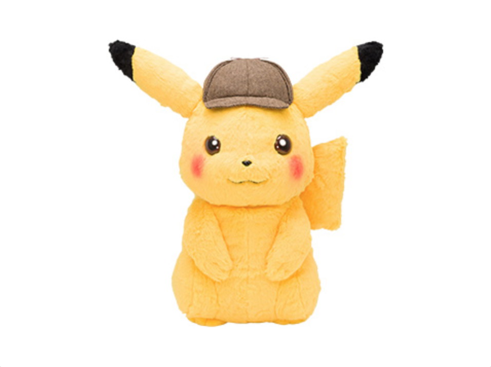 detective pikachu plush keychain