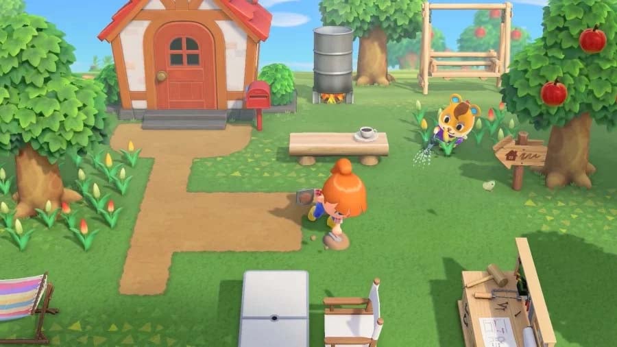 Paving paths in Animal Crossing: New Horizons