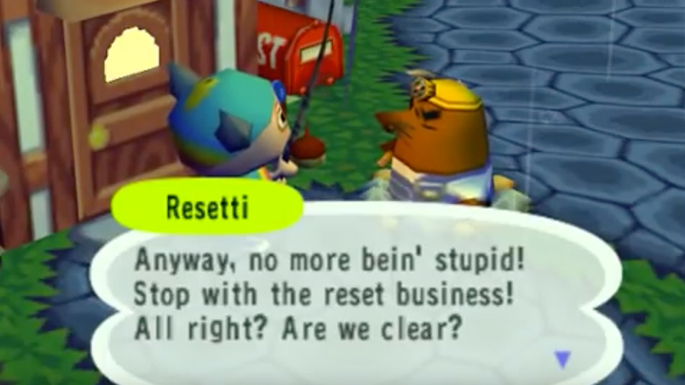 Mr. Resetti in Animal Crossing for Nintendo GameCube