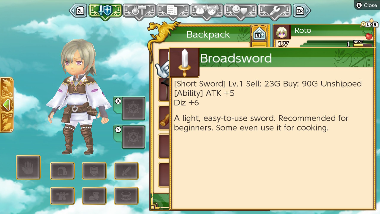 rune factory 4 items