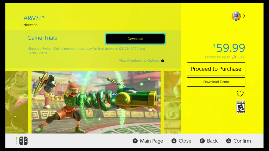 nintendo switch online game trials
