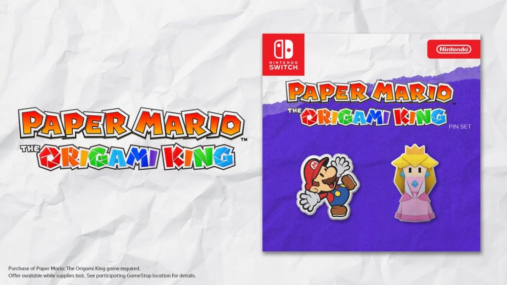 paper mario origami king pin set