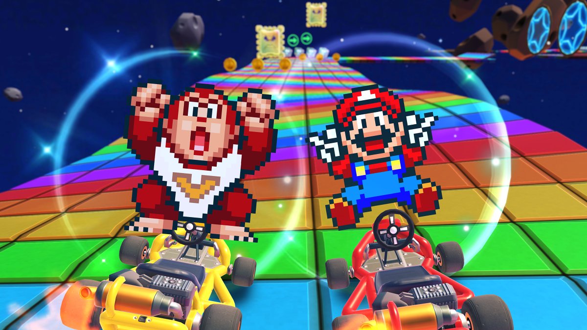 donkey kong jr super mario kart