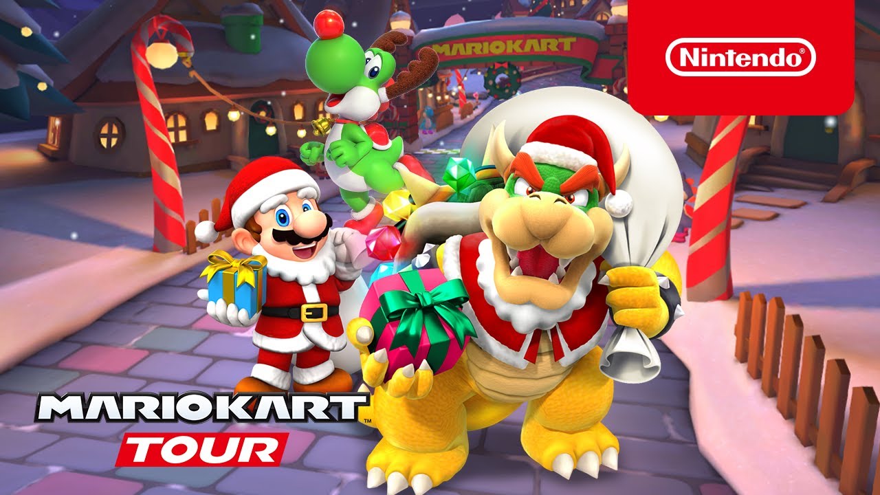 Santa Bowser Comes To Town In Mario Kart Tour S Winter Tour Nintendo Wire