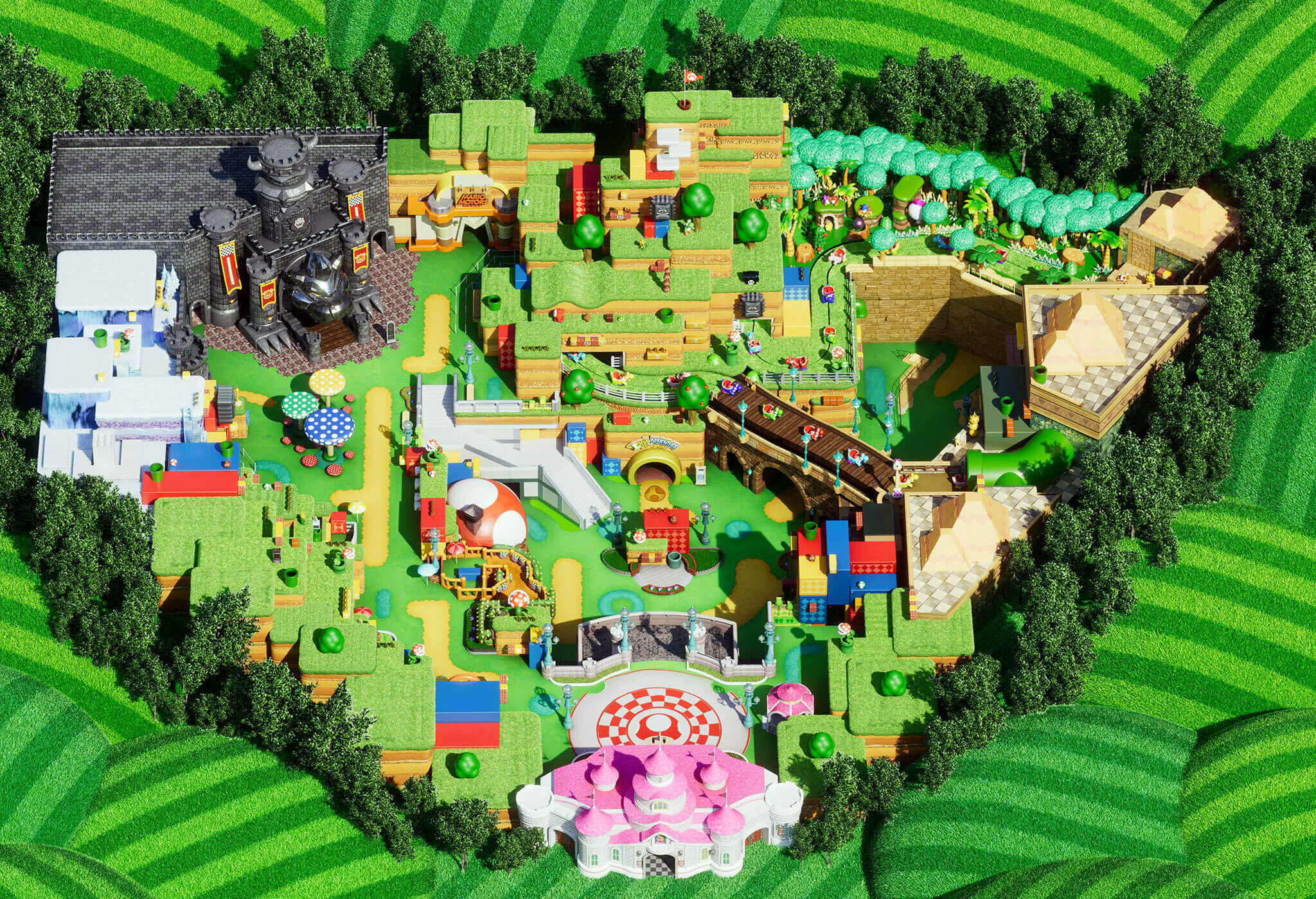 Let’s take a close look at the Super Nintendo World map – Nintendo Wire