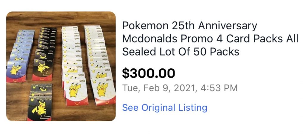 Scalpers Are Lovin Mcdonald S Pokemon Tcg Promotion Card Packs Being Sold For 5x Original Price And More Nintendo Wire