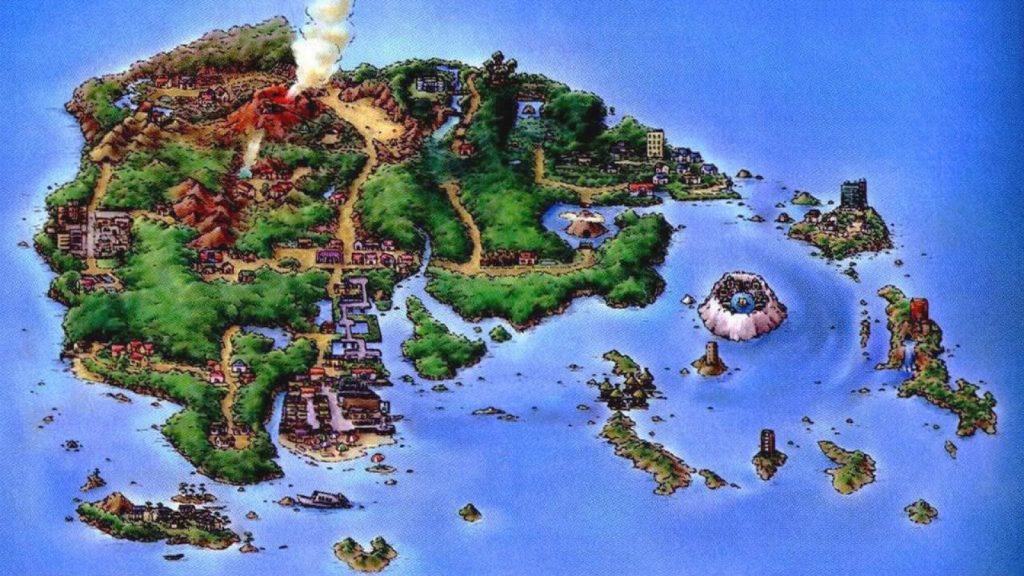 Pokemon Ruby Version And Sapphire Version Hoenn Region Map 1024x576 