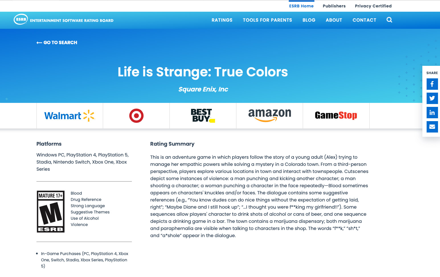 Life is Strange: True Colors - Official Trailer [ESRB] 