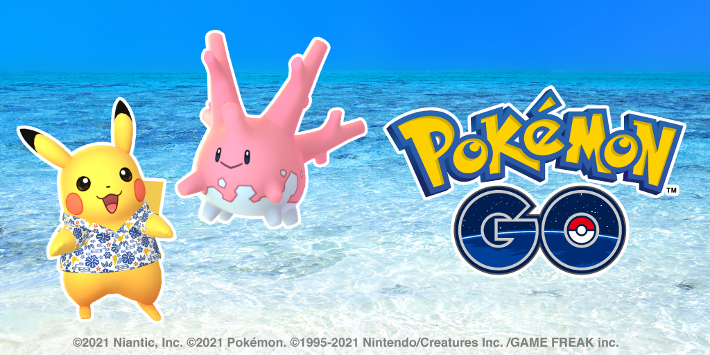 Shiny Corsola And Okinawa Exclusive Pikachu Arriving In Pokemon Go This July Nintendo Wire