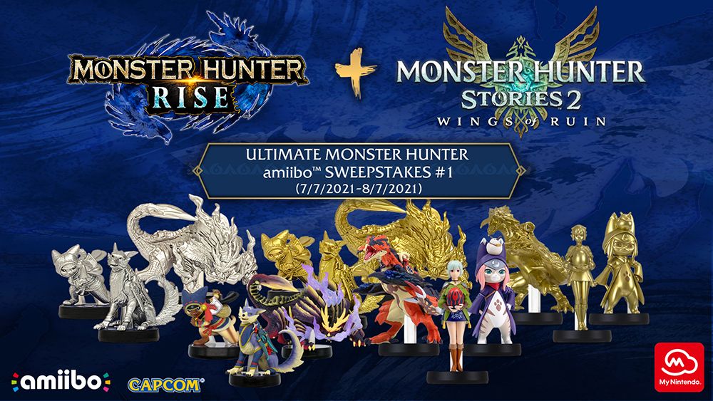 My Nintendo organise d’énormes tirages au sort pour les amiibo Monster Hunter, y compris des variantes en or et en argent