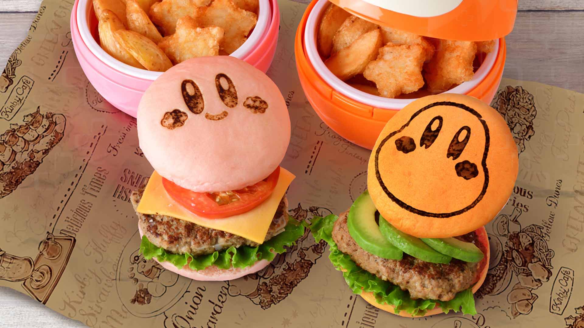 Kirby cafe burger