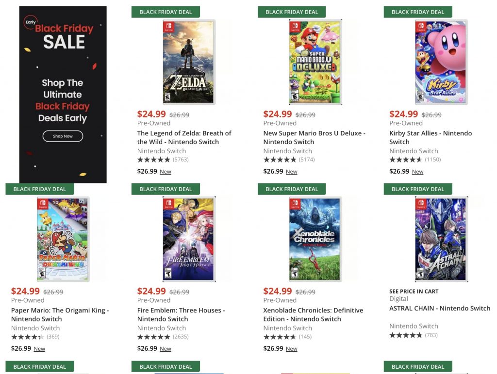 Gamestop switch deals games sale