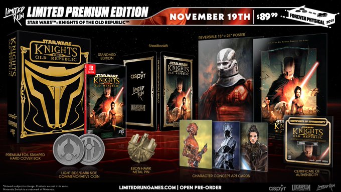 Limited Run Games reveals Star Wars: Knights of the Old Republic