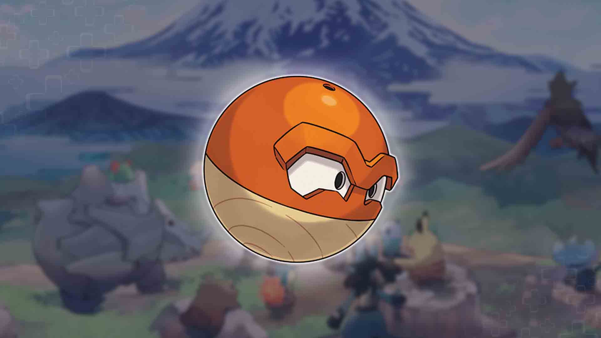 Voltorb found in the Hisui region of the Pokémon Legends: Arceus