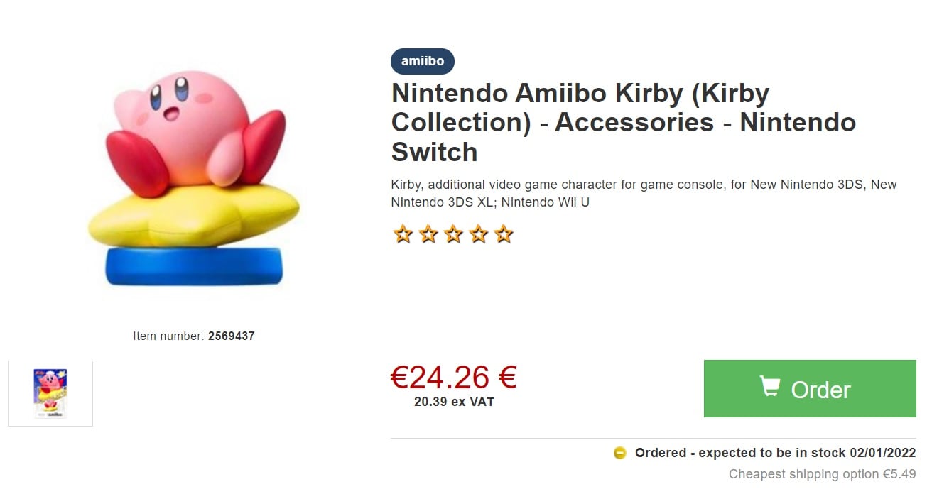 Kirby amiibo - Nintendo Switch