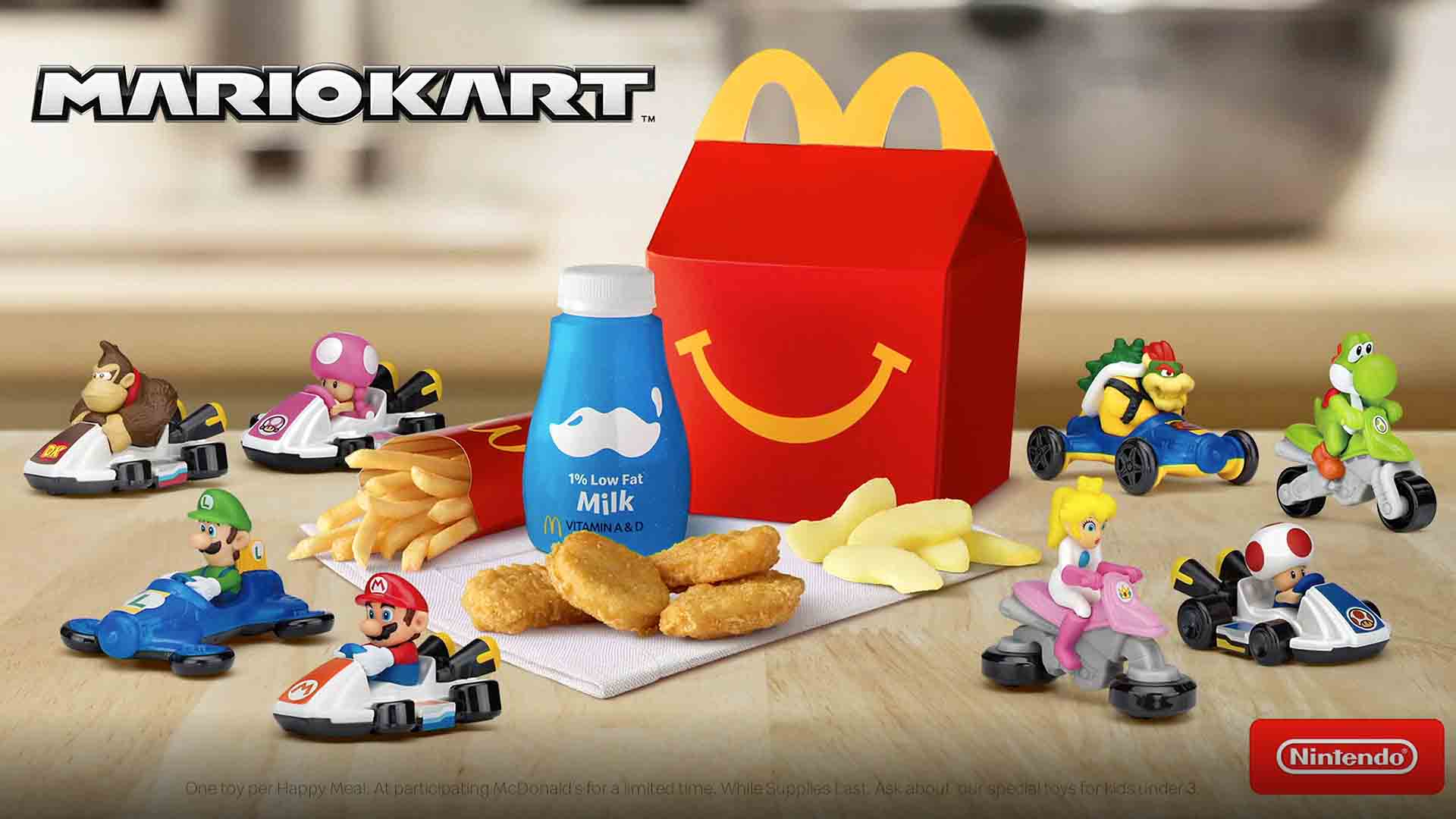 2015 McDonald's Happy Meal Toys Mario kart Luigi unopened new 