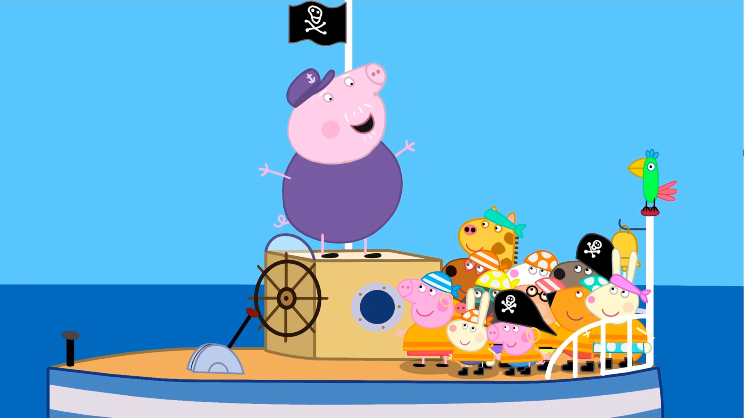 猪年卡通手绘海盗船长【免抠元素PNG】-90设计网