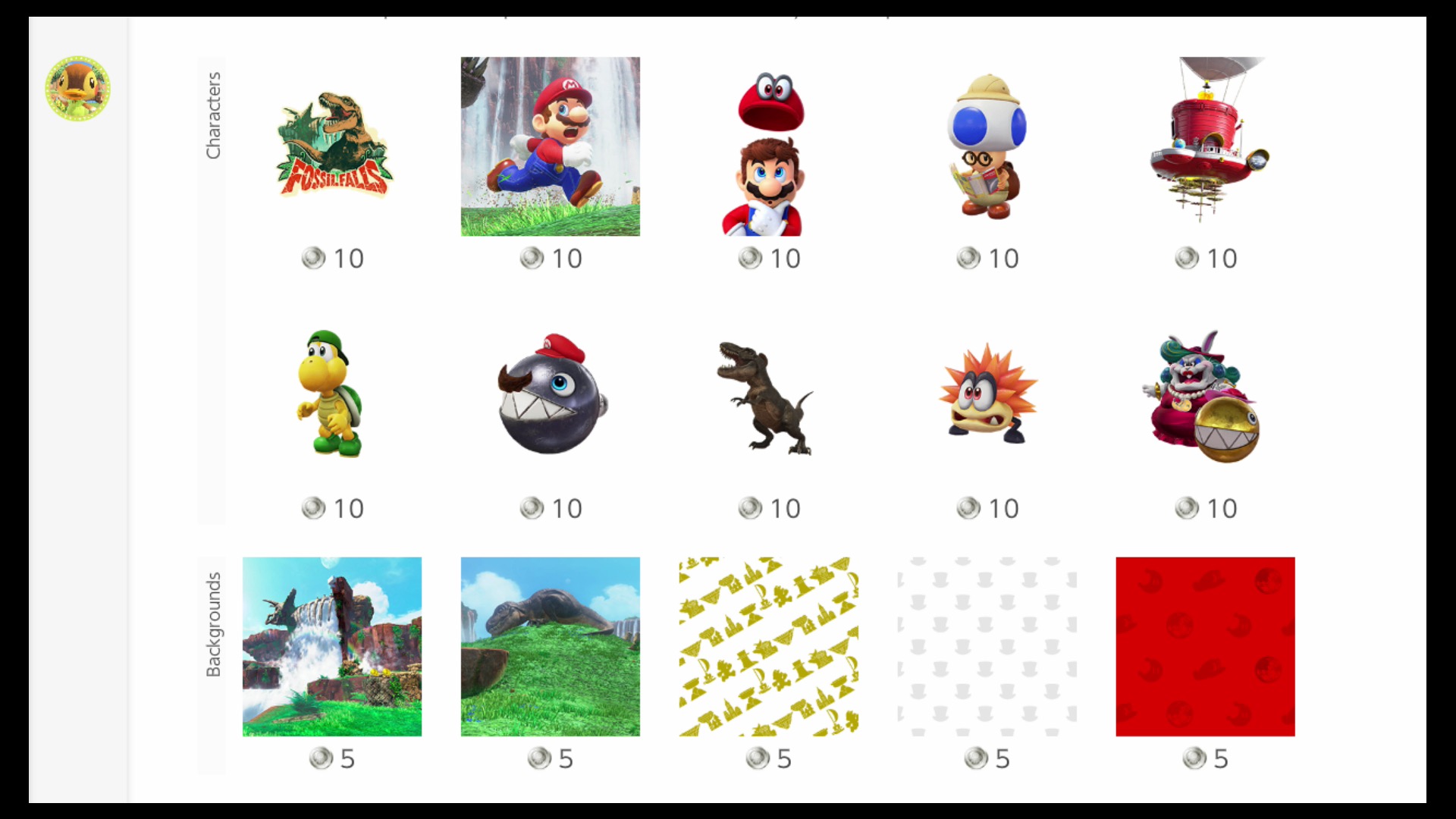 Another batch of Mario Odyssey Switch icons takes us to the moon