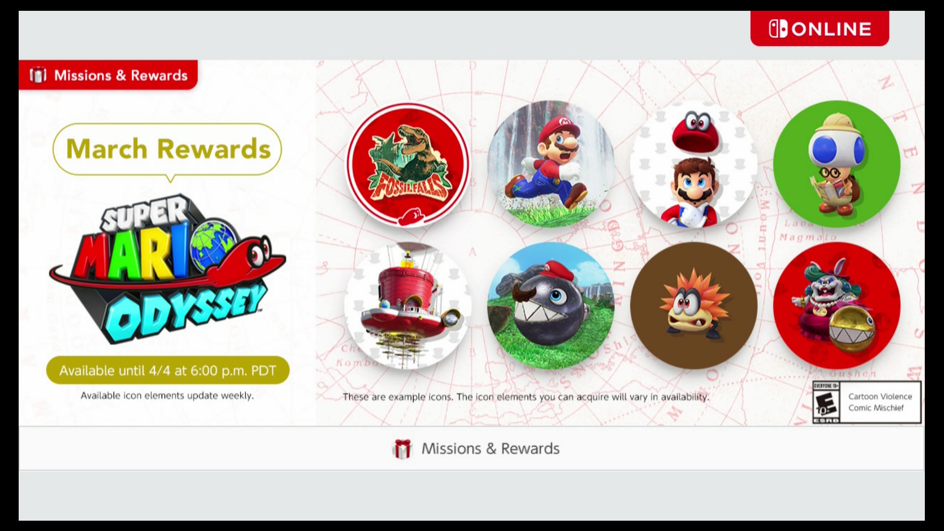 Switch Online Missions & Rewards Adds Super Mario Odyssey “Lost