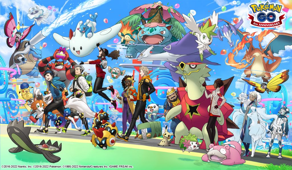 New official Pokémon GO artwork celebrates the game’s 6th anniversary