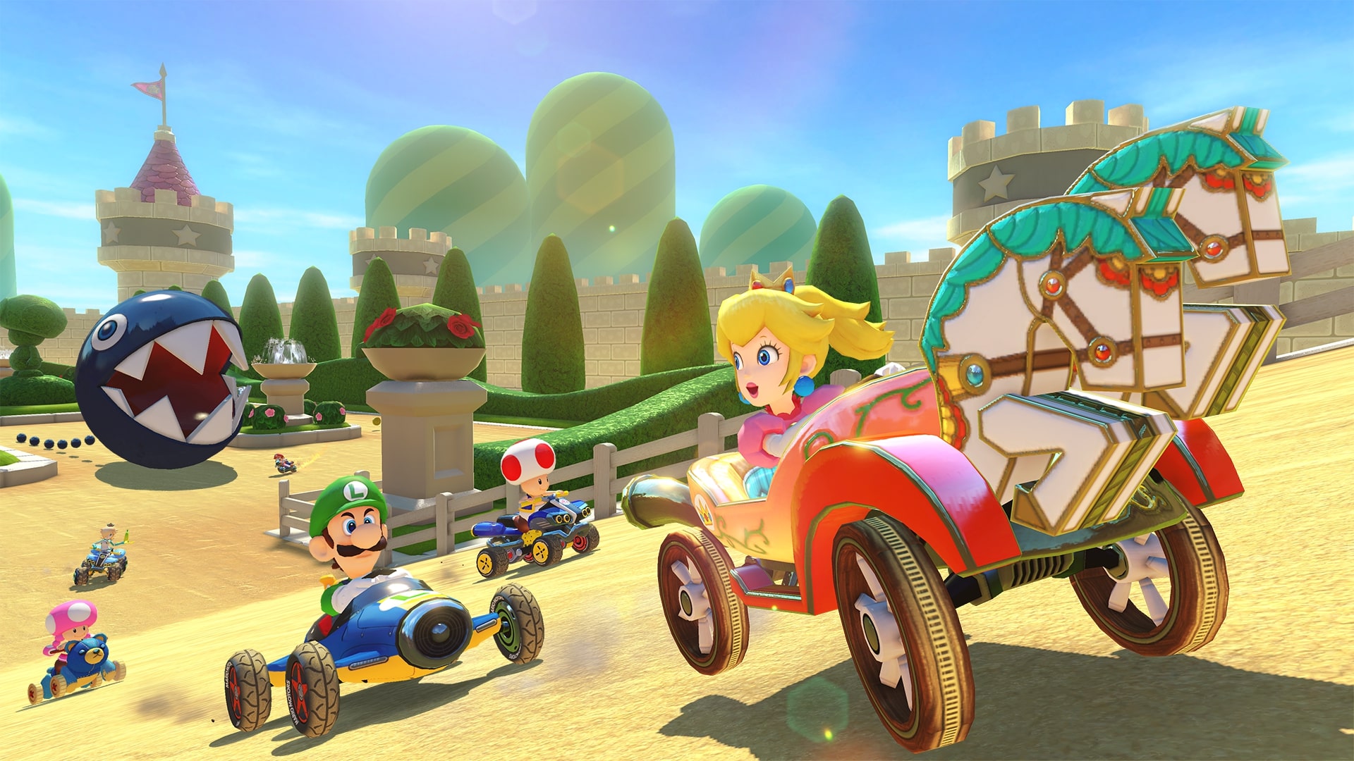 Mario Kart 8 Deluxe's Third Wave Of DLC Adds Merry Mountain And Peach  Gardens Next Month - Game Informer