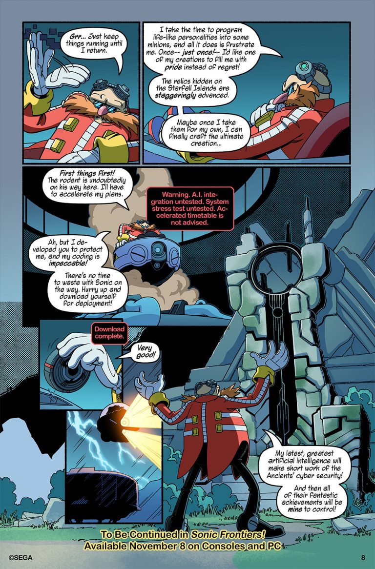 Sonic Frontiers Prologue: Convergence Part 2 Comic Released – Nintendo Wire