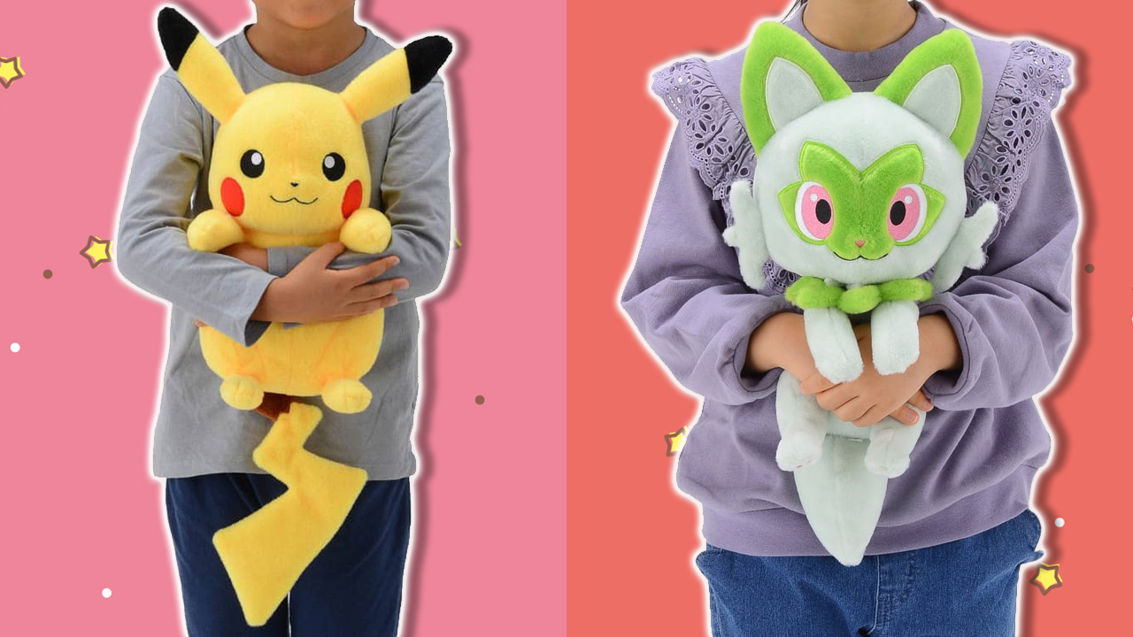 New Pokémon Plushes Let You Easily Hold Pikachu Sprigatito Nintendo Wire