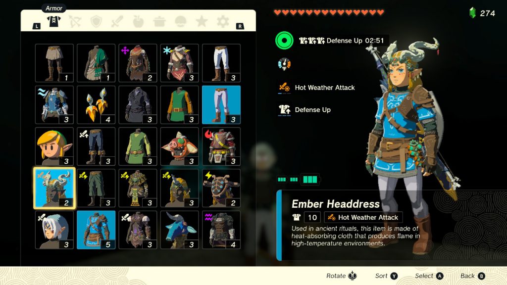 Champion's Tunic/Leathers location list in Zelda Tears of the
