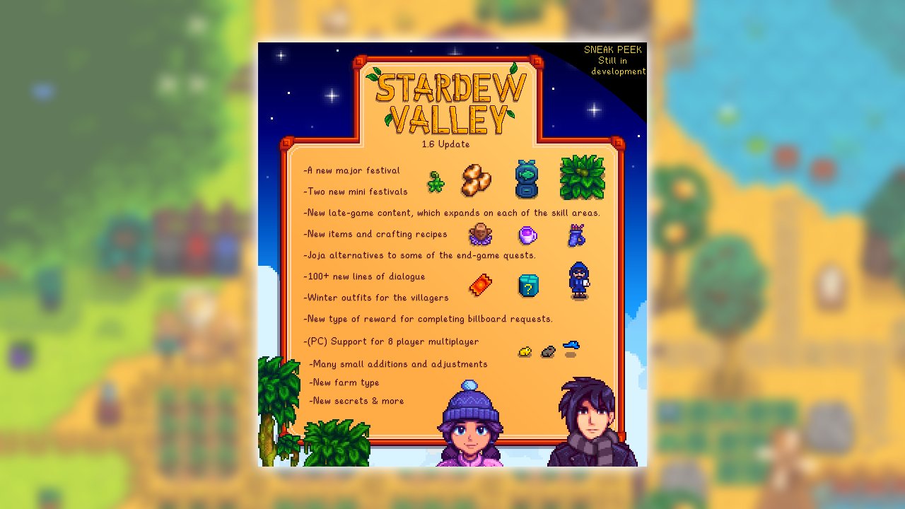 Stardew Valley is Getting New End-Game Content, Festivals, and 8-Player  Multiplayer in Update 1.6