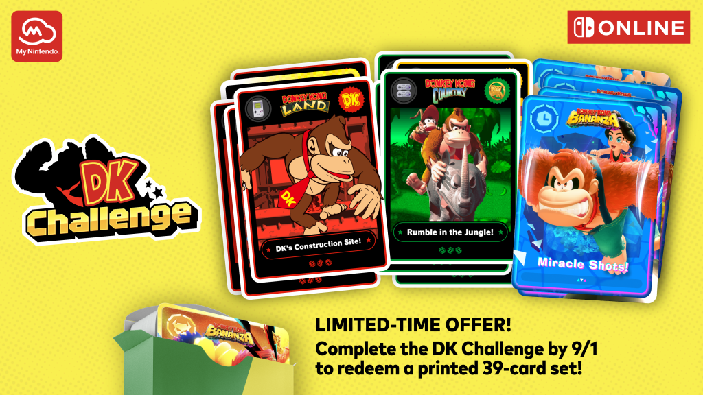Nintendo offering physical Donkey Kong cards for completion of DK Challenge by September 1
