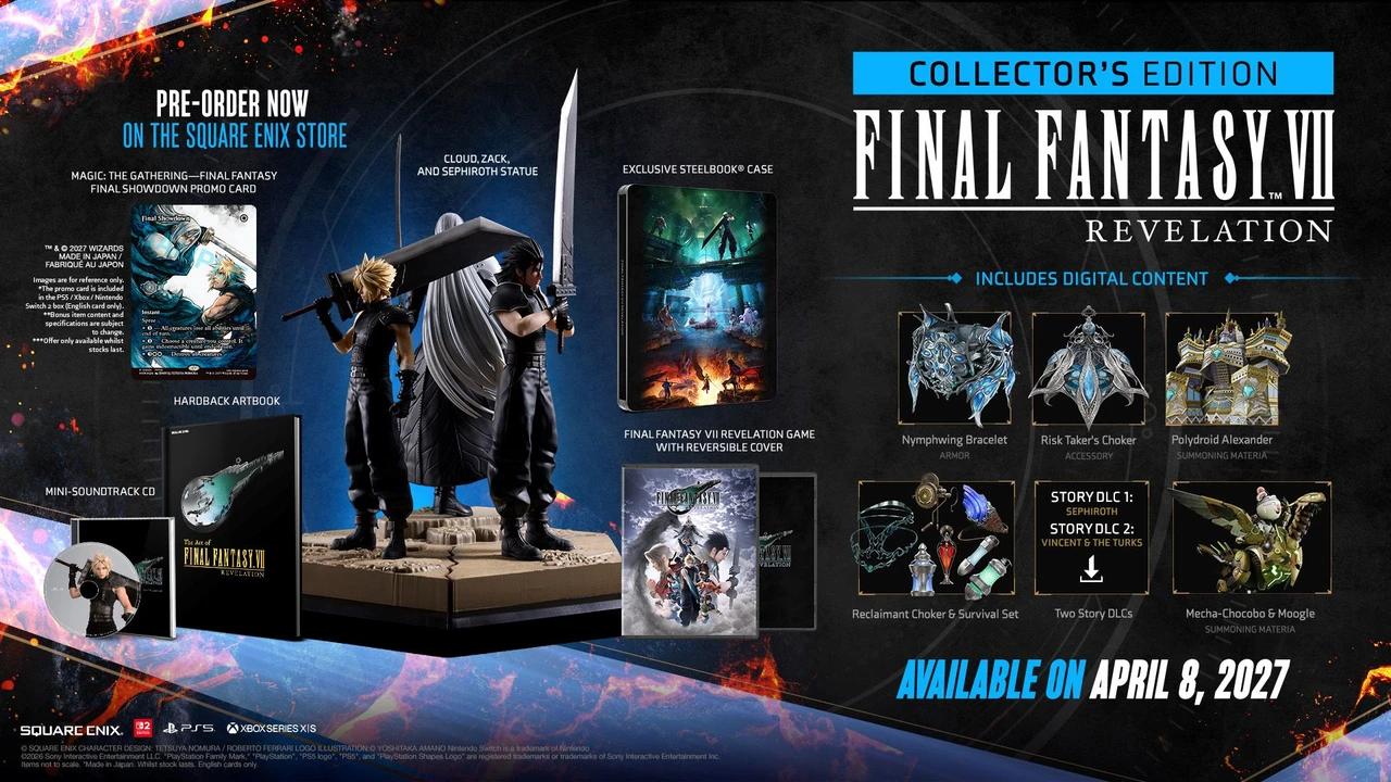 Final Fantasy VII Revelation conjures up an April 2027 release, Collector’s Edition revealed
